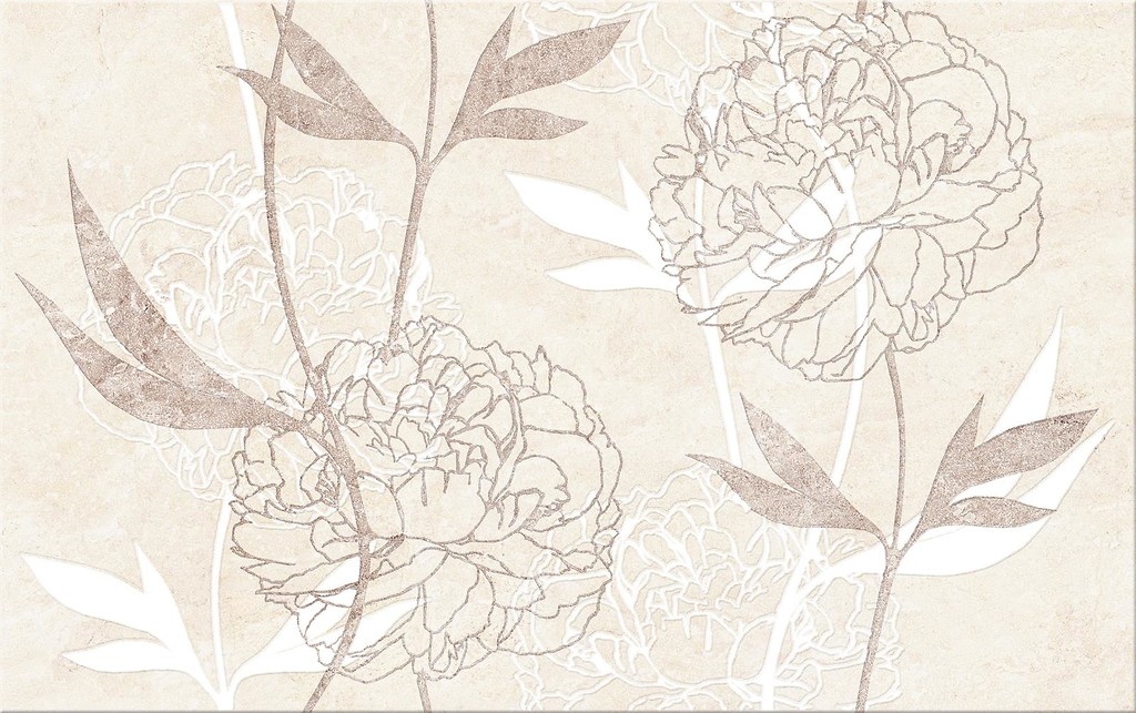 FERRATA BEIGE INSERTO FLOWER 25X40 WD953-006